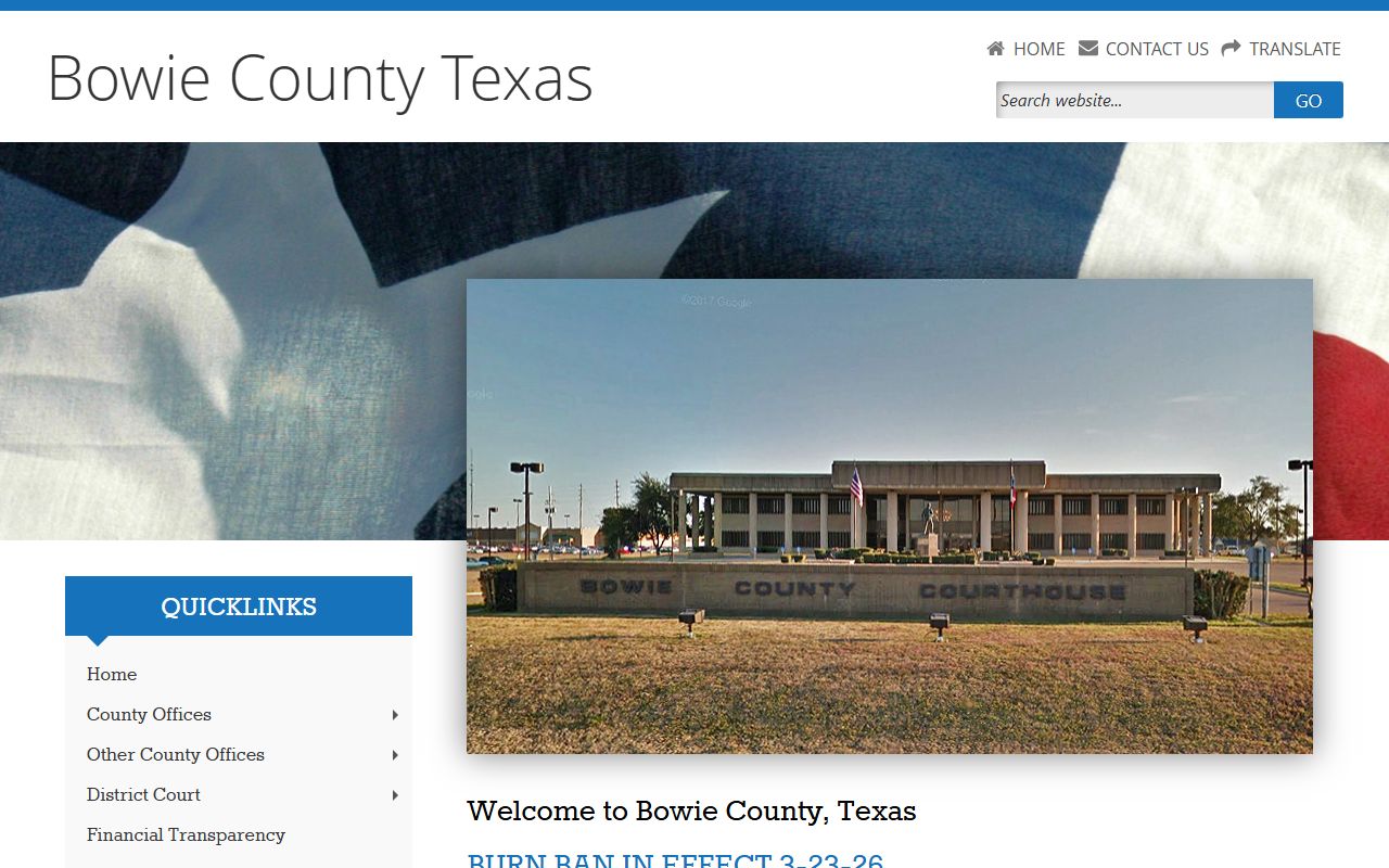 Bowie County obituary death records clerk office