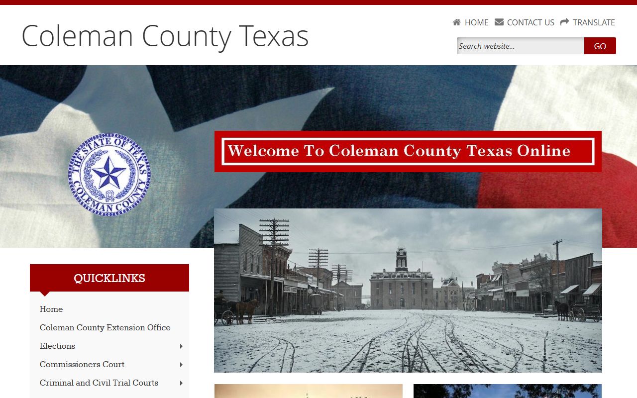 Coleman County obituary death records clerk office