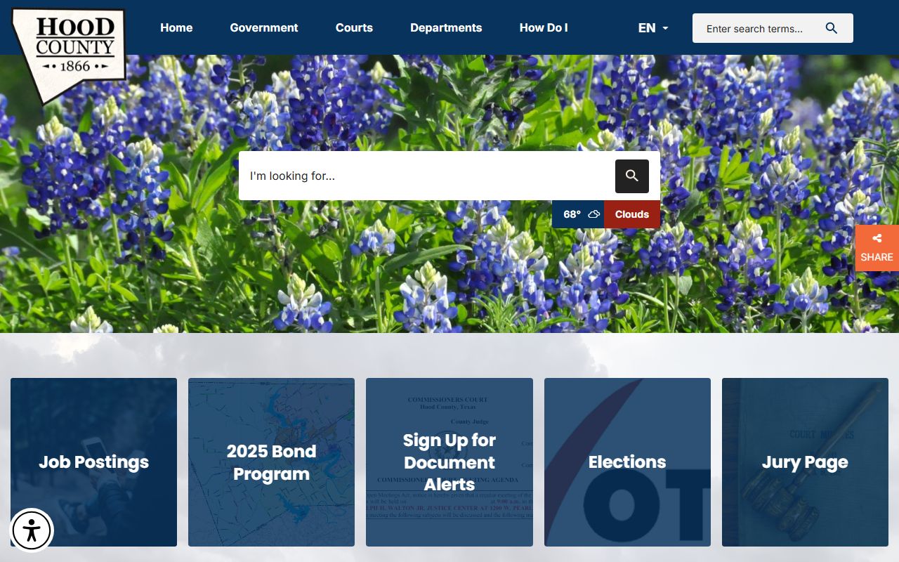 Hood County obituary death records clerk office