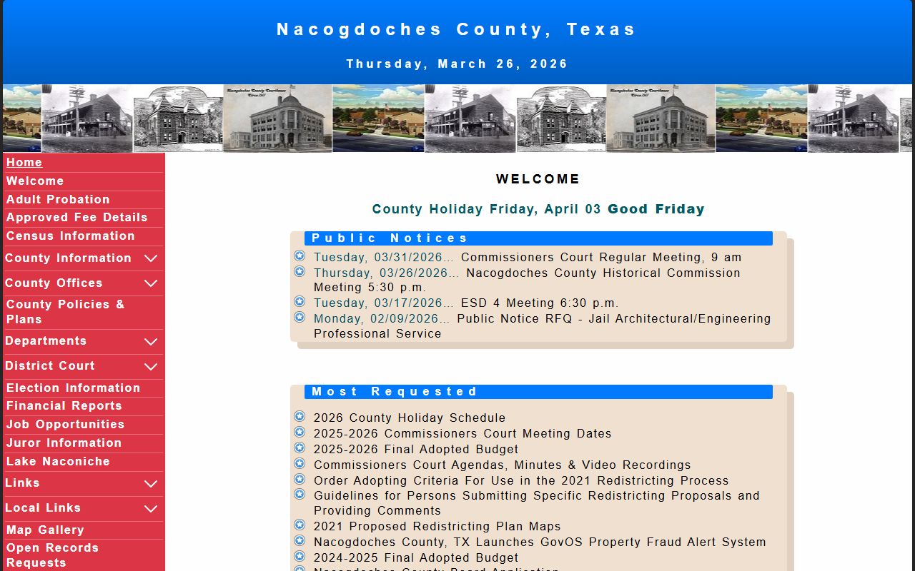 Nacogdoches County obituary death records