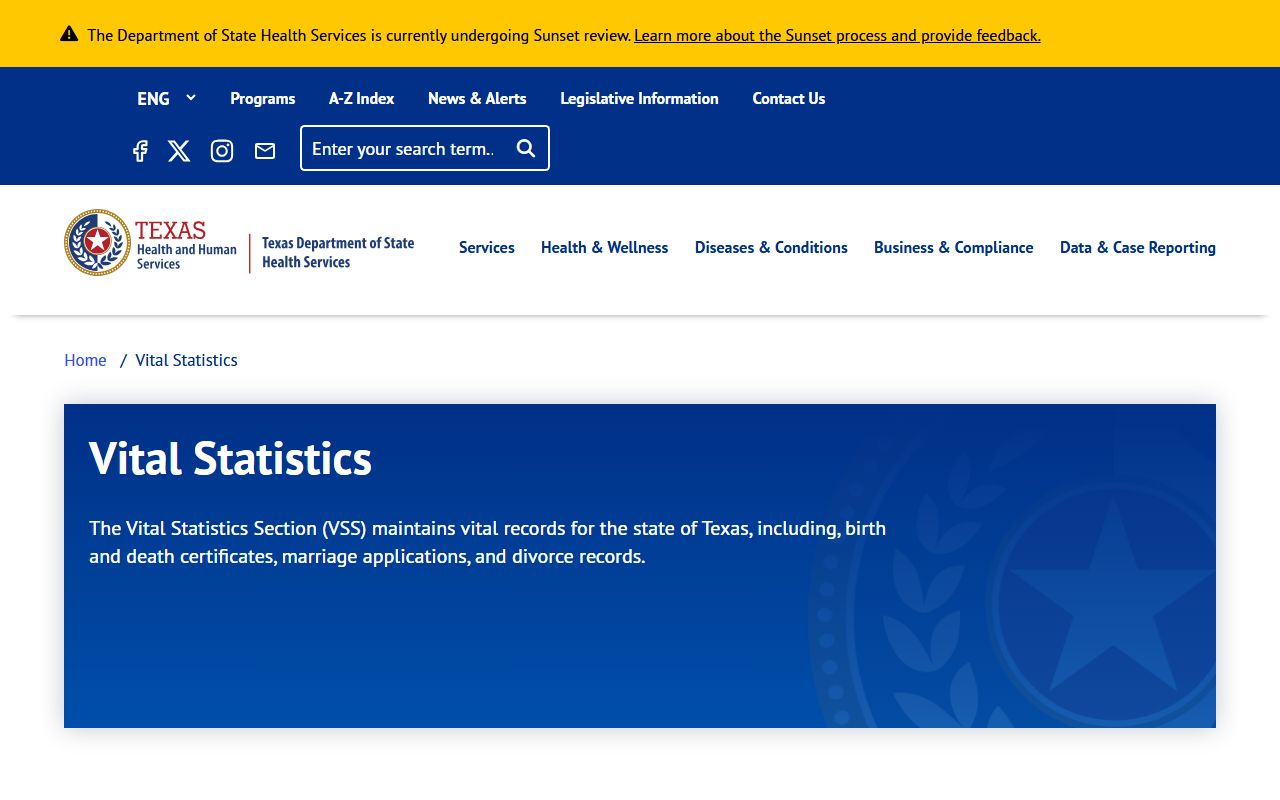 Texas vital statistics mailing addresses obituary death records